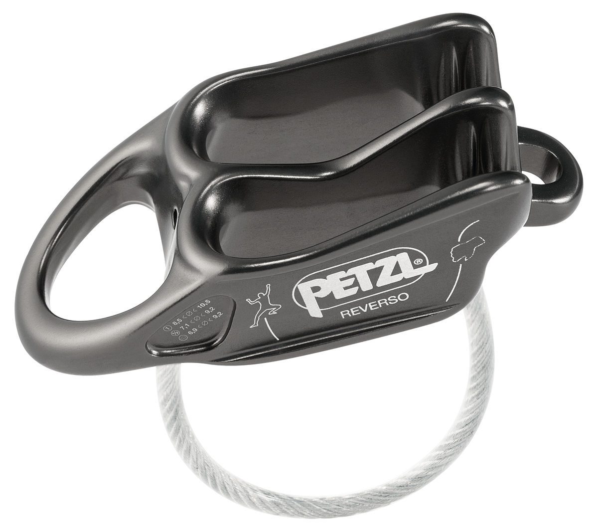 Petzl Reverso mørk grå taubrems - Bilde 5