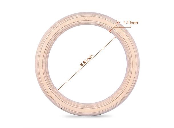 Y&Y Gym Rings Wood - Bilde 3